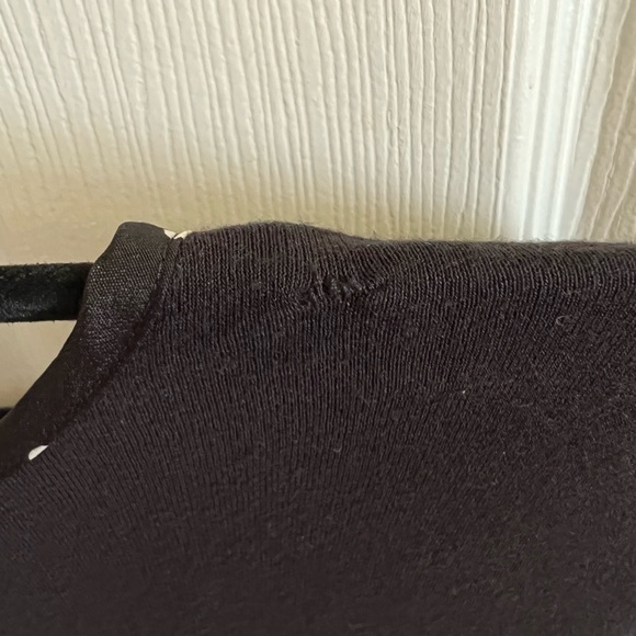 Ann Taylor Loft Black & White Polka Dot Long Sleeve Top - Picture 7 of 9